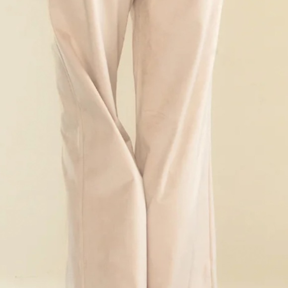 Women's Beige Drawstring Pants - Picture 2 of 3